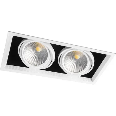 Светильник светодиодный ДВО-2х30w 4000K 5400Лм поворотный прямоугольный белый