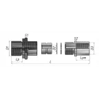 Ех-кабельный ввод ВКВ2ТВ-ЛР-G2 1/2-G2-51 1Ex db e II Gb X ГОФРОМАТИК