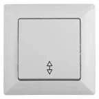 Переключатель Intro Solo 4-103-01 одноклавишный 10А-250В, IP20, СУ, белый