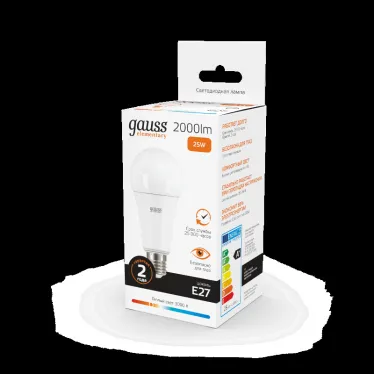 Лампа светодиодная LED 25 Вт 2000 лм 3000К А70 груша теплый E27 AC 220В Elementary Gauss