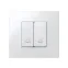 Кнопка клавишная звонок узкая, 10А 250В, S27 белый