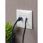 Валенсия розетка RJ-45+RJ11 2-местная белая