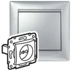 VALENA Розетка в рамку 16А алюминий