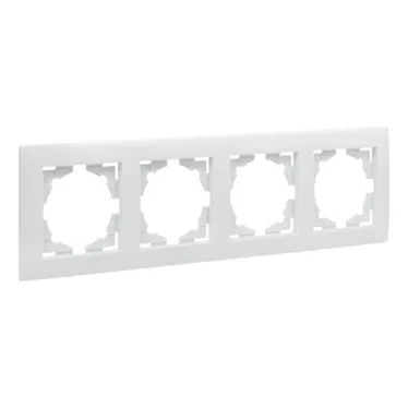 Валенсия рамка 4-местная белая