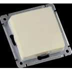 Выключатель одноклавишный, скрытой установки, в рамку, слоновая кость