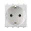 Avanti Розетка ''Белое облако'', 2P+E, с защитными шторками, 2 модульная