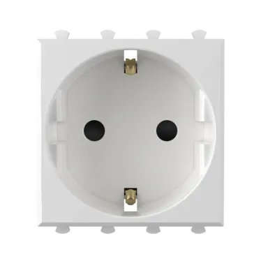 Avanti Розетка ''Белое облако'', 2P+E, с защитными шторками, 2 модульная