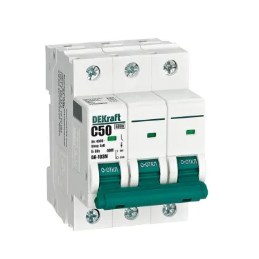 Выключатель автоматический без теплозащиты 3P 50А х-ка C 6кА ВА-103M