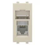 Компьютерная розетка ''Ванильная дымка'' ''Avanti'' RJ-45 модульная, кат. 6А, 1 мод