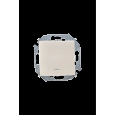 Выключатель одноклавишный, с подсветкой, 16А 250В винтовой зажим, шампань