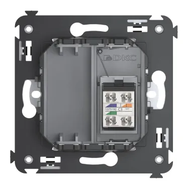 Avanti Телефонная розетка RJ-12 в стену Закаленная сталь