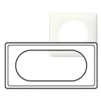 Рамка, 4/5 модулей, белый глянец