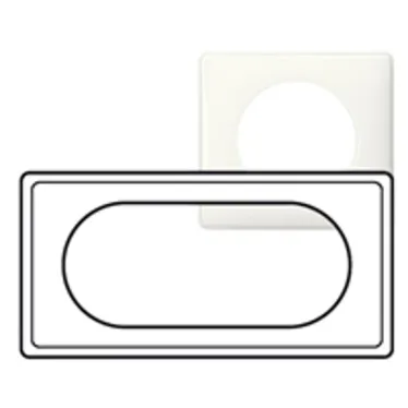 Рамка, 4/5 модулей, белый глянец