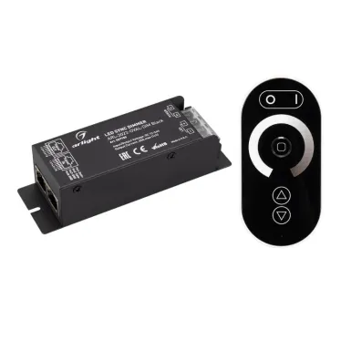 Диммер ARL-3022-OVAL-DIM Black (12-24V, 1x25A, ПДУ, RF) (ARL, IP20 Металл, 2 года)