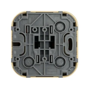 Quteo Переключатель одноклавишный наружный дерево 10А