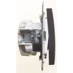 W59 Выключатель трехклавишный, 10АХ, механизм, черный бархат