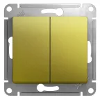 GLOSSA Выключатель двухклавишный схема 5 фисташковый