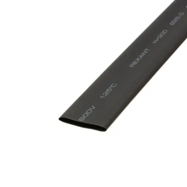 Термоусаживаемая трубка 25,0 12,5 мм, черная, упаковка 10 шт. по 1 м, REXANT