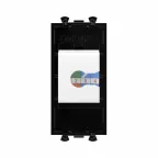 Avanti Компьютерная розетка RJ-45 без шторки модульная, кат.6, Черный квадрат, 1 модуль