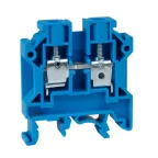 Клемма проходная 10 кв.мм винтовая OptiClip CTS-10-I-BU-57A-(0,5-10)-синий