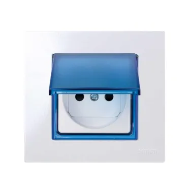 Вставка с крышкой для розетки в 2701610-.., ...620-..., 630-..., 640-030, S27Pl, синий прозрачный