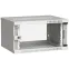 Шкаф LINEA WE 6U 600x450мм дверь стекло серый