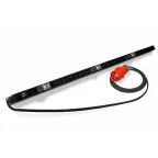 Блок розеток. вертикальный. 20 розеток IEC320 C13.4 розетки IEC320 C19. кабель питания 2.5м (3х1.5мм2) с вилкой IEC320 C20 16A. 250В. корпус алюминий. черный