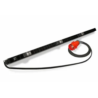 Блок розеток. вертикальный. 20 розеток IEC320 C13.4 розетки IEC320 C19. кабель питания 2.5м (3х1.5мм2) с вилкой IEC320 C20 16A. 250В. корпус алюминий. черный