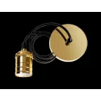 Патрон подвесной декоративный PLC со шнуром RETRO E27 230V/1M GOLDEN золотой