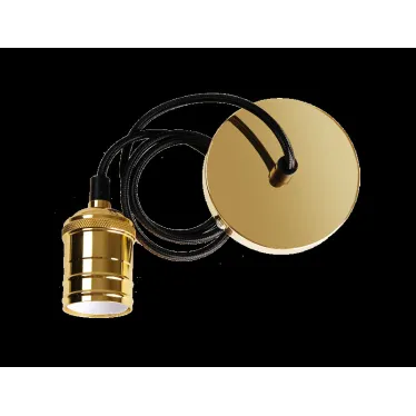 Патрон подвесной декоративный PLC со шнуром RETRO E27 230V/1M GOLDEN золотой