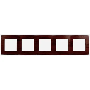 Рамка на 5 постов, Эра12, венге, 12-5005-10