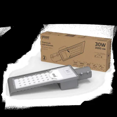 Светильник уличный консольный ДКУ 30 Вт 3000 лм 3000К AC 220В IP65 316х130х57мм широкая КСС Ш Avenue Gauss