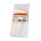 Хомут-стяжка кабельная нейлоновая 200x2,5 мм, белая, упаковка 100 шт, REXANT