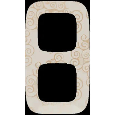 Valena ALLURE Рамка 2 поста Нарцисс золото универсальная