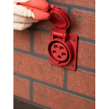 Розетка кабельная 16А 3Р+N+Е IP44 скрытая 380В 415