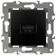 Розетка HDMI, Эра12, антрацит, 12-3114-05