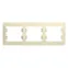 GLOSSA Рамка горизонтальная 3 поста бежевая
