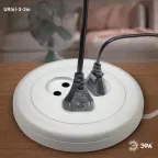 Удлинитель UR(6)-3-3m/УХ6-103 рулетка без заземл.,1300Вт, 3гн, 3м (5/20/600) UR(6)-3-3m