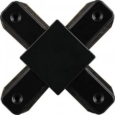 Коннектор X-образный черный для шинопровода