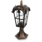 Светильник PL105 60W 230V E27 160*160*450 черное золото (на постамент 0,45м)