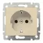 VALENA Розетка в рамку с заземлением слоновая кость