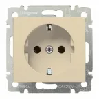 VALENA Розетка в рамку с заземлением слоновая кость