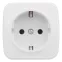 Розетка Минск 1-местная ОП 16А с заземлением белая