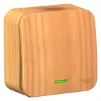 BLANCA одноклавишный выключатель наружный (cх.1) с подсветкой, 10A, 250B, ясень