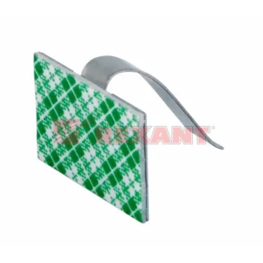 Площадки самоклеящиеся металлические с клипсой под шлейф (ПКШМ) 30x20 мм. упаковка 100 шт