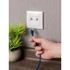 Валенсия розетка компьютерная RJ-45 2-местная белая