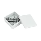 Коробка распределительная двухкомпонентная (HF) в комплекте с 6-кл. зажимами, сечение до 2,5 мм?, 100х100х40 серая