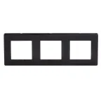 Рамка 3 поста на 2+2+2 модуля черная RAL7016