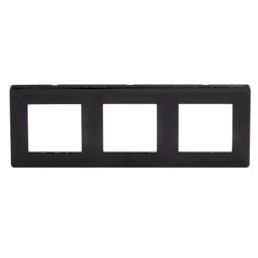 Рамка 3 поста на 2+2+2 модуля черная RAL7016