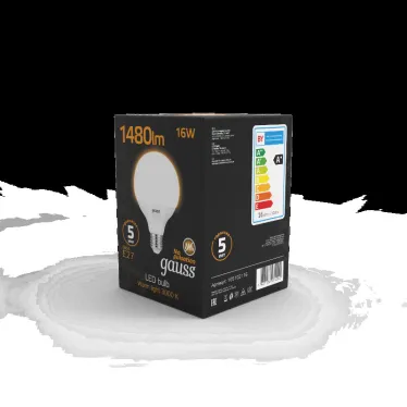 Лампа светодиодная LED 16 Вт 1480 лм 3000К шар G95 теплый E27 AC 220В Black Gauss